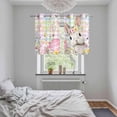 thumbnail image 4 of Happy Easter Kitchen Curtains Window Panels, Spring Easter Bunny Eggs Floral Colorful Plaid Insulated Window Treatment Curtain, Grommet Curtains for Bedroom/Living Room/Bathroom, 2 Piece 27.5"Wx39"L, 4 of 8