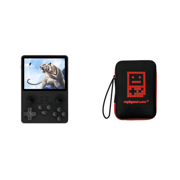 Consola de juegos portátil RK3326, consola de juegos portátil Retro RGB20S, color negro