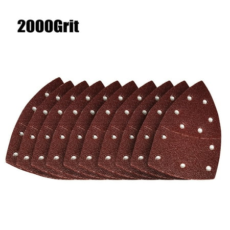 

Goodhd Triangular Sandpaper 11 Hole Mouse Sanding Paper Hook and Loop 40-2000Grit
