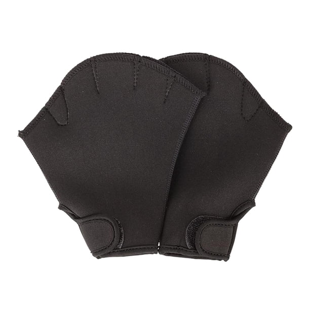 Guantes de natación palmeados shamjiam Aquatic Fitness Negro M