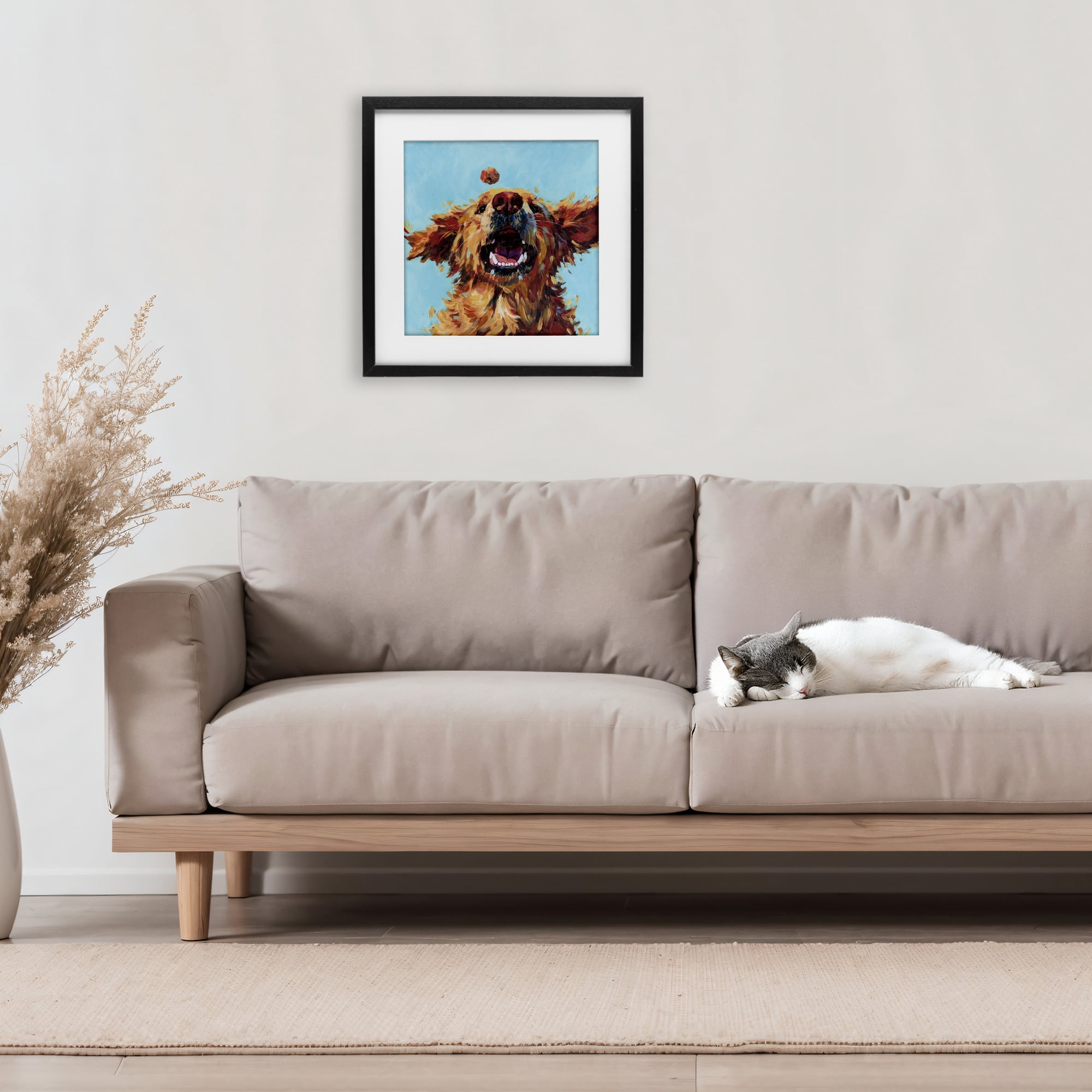 Stupell Industries Treato Loyal Dog Black Framed Print Under Glass, design by Studio Bautista