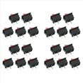 thumbnail image 1 of 20 Piezas Encendido-Apagado KCD11 2Pines 2P Negro Rojo Interruptor Basculante de Coche 3A 250V 6A 125V CA Botón KCD1-11 10X15 10X15 KCD117, 1 of 6