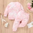 thumbnail image 6 of Younger Tree Toddler Baby Girl Sweatshirt Set Kid Fall Long Sleeve Tie Dye Clothes Outfits,Size 12 Months-5T, 6 of 8