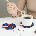 thumbnail image 5 of America Indiana Flag Leather Drink Coasters for Drinks (6 Pack) for Tabletop Protection Octagon, 5 of 6