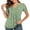 Green Flowers, variant on JuneFish Women's Summer Floral Tunic Tops Short Sleeve V Neck Casual Pleated Blouse