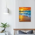 thumbnail image 3 of Shiartex  Beach Decor Ocean Wall Art Beach at Sunrise Picture Print on Canvas Beach Art for Wall Beach Canvas Wall Art Beach Wall Art Beach Theme Decor Beach Art 16x20 in/12x16 in, 3 of 4