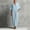 Light Blue, variant on Ayolanni 3/4 Sleeve Dresses for Women Cotton V Neck Shift Maxi Dresses Flowy Casual Holiday Solid Long Dress with Pockets Black L