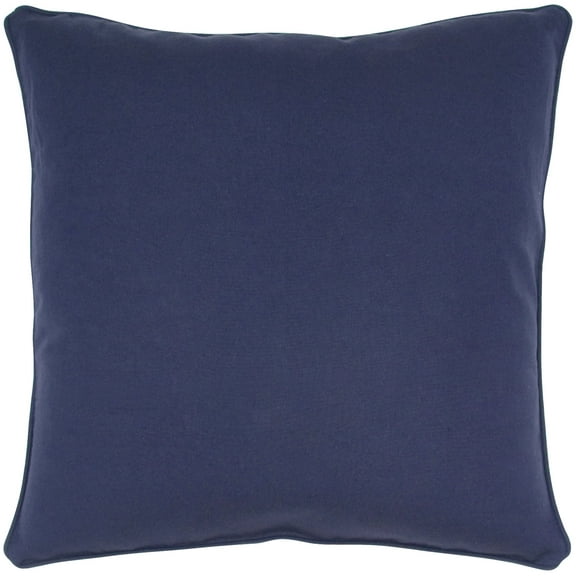 Peppermint Home Amyra  20"x20" Linen Cotton Decorative Throw Pillow Cover, Navy Blue