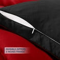 thumbnail image 4 of Empire Home Fashion Empire 3pc Reversible Comforter Set Microfiber Quilted Bed Cover King Size - Red / Black, 4 of 4