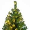 Costway 9Ft Pre-Lit PVC Christmas Tree Hinged 700 LED Lights Green