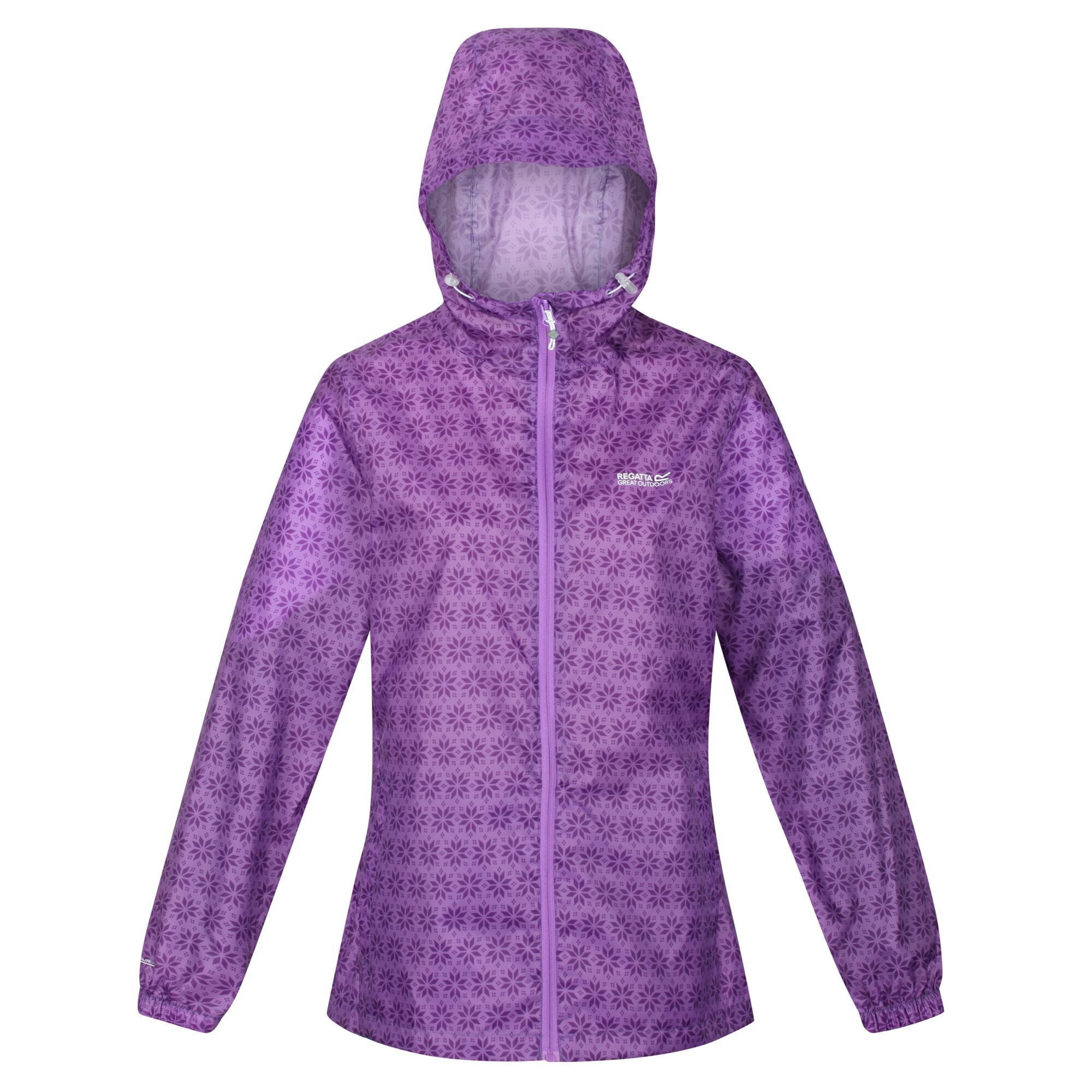 LADIES S-XXL 100% WATERPROOF WINDPROOF JACKET zip up hooded kagool Purple coat 