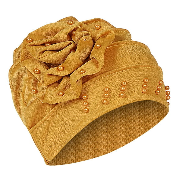 iHPH7 Head Covers for Chemo Patients Cancer Headwear for Women Chemo Caps for Women Headbands for Women Head Scarf for Women's Hair, Yellow One Size