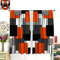 thumbnail image 4 of Pink and Black Curtains Gray White Geometric Silver Dark Abstract Square Art Curtain with Rod Pocket for Bedroom Living Room Home Decor Drapes Window Treatments 2 Panels Set 42x54, 4 of 4