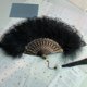 thumbnail image 5 of Gwong hogar 2 PCS Classical Pleging Fan Lolita Serie de encaje Diseño de cables Photo Fank Feather Fan Shooting Props Gwong 21095720, 5 of 7