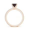 thumbnail image 3 of 1.94 CT Garnet Moissanite Ring Side Stone Engagement Ring in Sterling Silver/ Rose Gold Plated Cushion Shaped January Birthstone Wedding Ring, Birthday, Anniversary Jewelry, Ring Size 10, 3 of 4