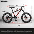 thumbnail image 3 of 20 Inch Teenagers Fat Tire Mountain Bike, High Carbon Steel Frame, Shimano 7-Speed, Dual Disc Brakes, Front Suspension, 4.0 Wide Tires for Snow, Sand & Off-Road Riding, 3 of 10