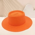 thumbnail image 2 of Ltpwer Straw Sun Hat for Women Men,Wide Brim Flat Top Boater Hat with UV Protection,Breathable Woven Fabric,Multi-Color Options,Ideal for Beach,Vacation,Travel & Summer Casual Wear Orange One Size, 2 of 3