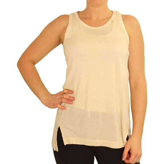 P.J. Salvage Womens Heathered Racerback Pajama Sleep Tank Top, Beige, Small