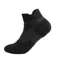 thumbnail image 4 of Calcetines deportivos de tobillo para correr, calcetines deportivos de corte bajo con lengüeta acolchada antiampollas para hombres y mujeres, 3 pares, 4 of 5