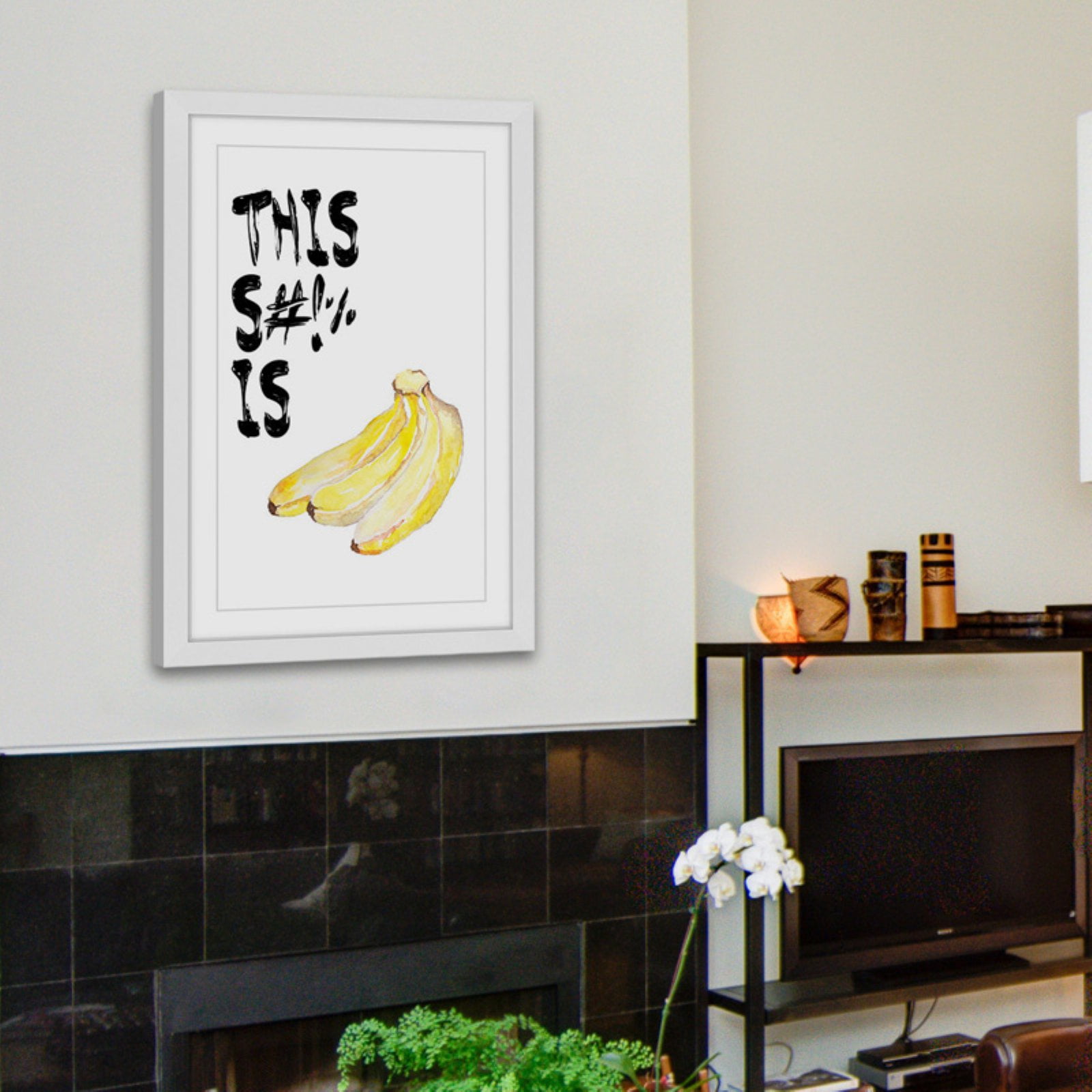 Marmont Hill "Bananas" by Diana Alcala Framed Painting Print