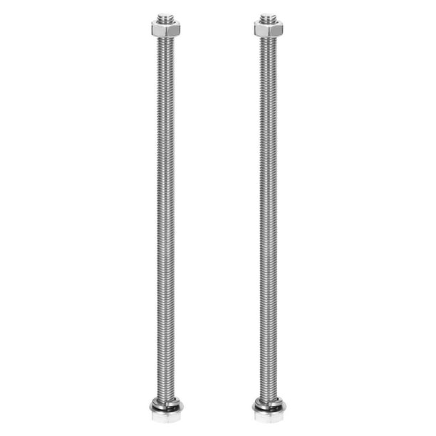 Kit de tornillos hexagonales de acero inoxidable 304 M8 x 230mm, tuercas, arandelas planas y de bloqueo, 2 juegos