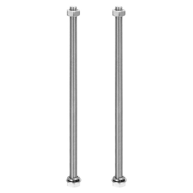 Kit de tornillos hexagonales de acero inoxidable 304 M8 x 230mm, tuercas, arandelas planas y de bloqueo, 2 juegos