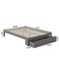 thumbnail image 5 of AFI Colorado 14" Queen Wood Platform Bed Frame with Foot Drawer Storage, Grey, 5 of 6