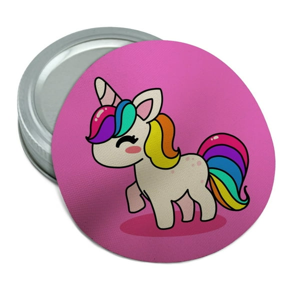 Cute Kawaii Rainbow Unicorn Chibi Round Rubber Non-Slip Jar Gripper Lid Opener