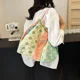 thumbnail image 4 of Bolso de hombro de algodón con diseño de retazos frescos para mujer, bolso de mano elegante y dulce, de gran capacidad, 2024, 4 of 5