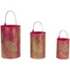 Northlight Set de 3 Lanternes à Bougie Florales Fuchsia Rose et Or Découpées au Laser – image 4 sur 6