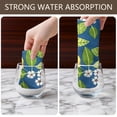 thumbnail image 4 of 2 Pcs Funny Kitchen Towels,Yellow Lemon Fruit Flowers Blue Pattern Microfiber Dish Towels,Kitchen Tea Towels,Kitchen Towel Set (18" X 26"), 4 of 7