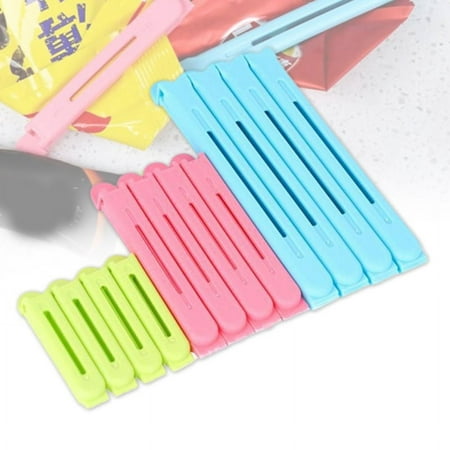 

12pcs Food Storage Sealing Clip Snack Bags Clips Fresh-Keeping Clamp Sealer 3 Sizes 3 Colors