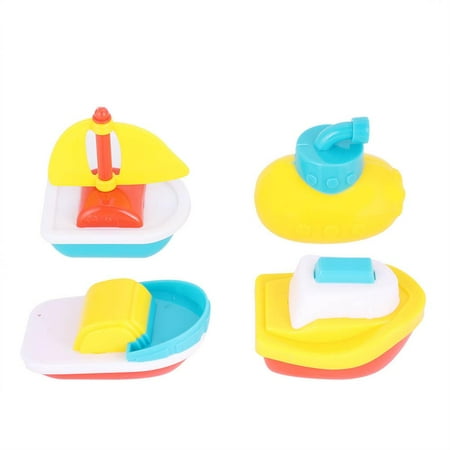 Lhcer 4pcs Set Bebe Enfant En Bas Age Bain Bateau Flottant Bateau Modele Jouets Piscine Jouer Jouet Ensemble Cadeau Jouet De Bain Bebe Jouet De Natation Walmart Canada