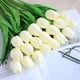 thumbnail image 1 of 16 flores artificiales de tulipanes azules, ramo de tulipanes de poliuretano sintético falso, flor de tacto real + para boda, fiesta, hogar, jardín, oficina, bricolaje, arreglo floral, decoración Sailing Electrónica, 1 of 6
