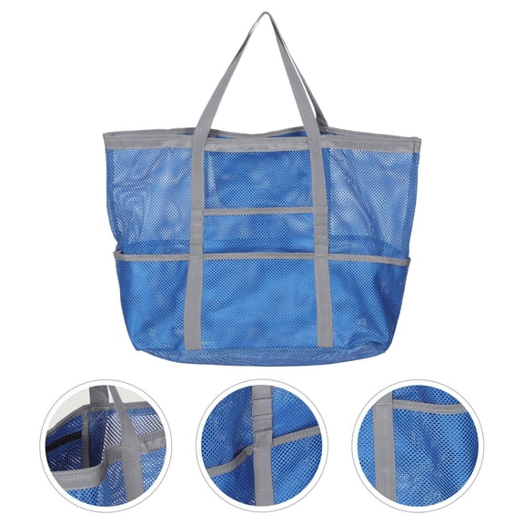 SEWCHICS Dual-Purpose Beach Tote Bag with Mesh Design, Plastic, Lightweight and Spacious for Women and Family Days