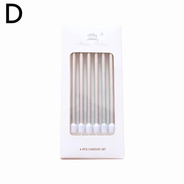 6 Pcs Bougie Colorée - Anniversaire, Bachelorette, Mariage, Fête « Happy Needs »