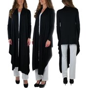 ToBeInStyle Women's Multi-Purpose Wrap Shawl Cardigan - Black - Medium