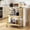 White & Gold, variant on Costway 3-Tier Kitchen Rolling Microwave Cart with Power Outlet, 10 S-Shaped Hooks White & Gold