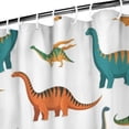 thumbnail image 3 of White Realistic Dinosaurs Pattern Shower Curtain 84"x72" ,Bathroom Decorative Shower Curtains Set with 12 Hooks,Modern Waterproof Washable Shower Curtain, 3 of 6