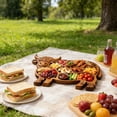 thumbnail image 3 of Hoosue Highland Cow Wooden Charcuterie Board,Rustic Farmhouse Serving Tray Handcrafted from Solid Wood with Compartments for Cheese, Meat, Fruits, Crackers and Snacks B, 3 of 5