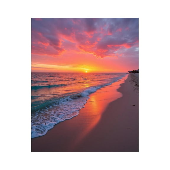 Paint by Numbers Kit for Adults, Sunset Over Ocean Waves Paint by Numbers, Easy Paint by Numbers Kit for Adults Beginner, DIY Adult Paint by Number Kits on Canvas, 12x16in Home Decor