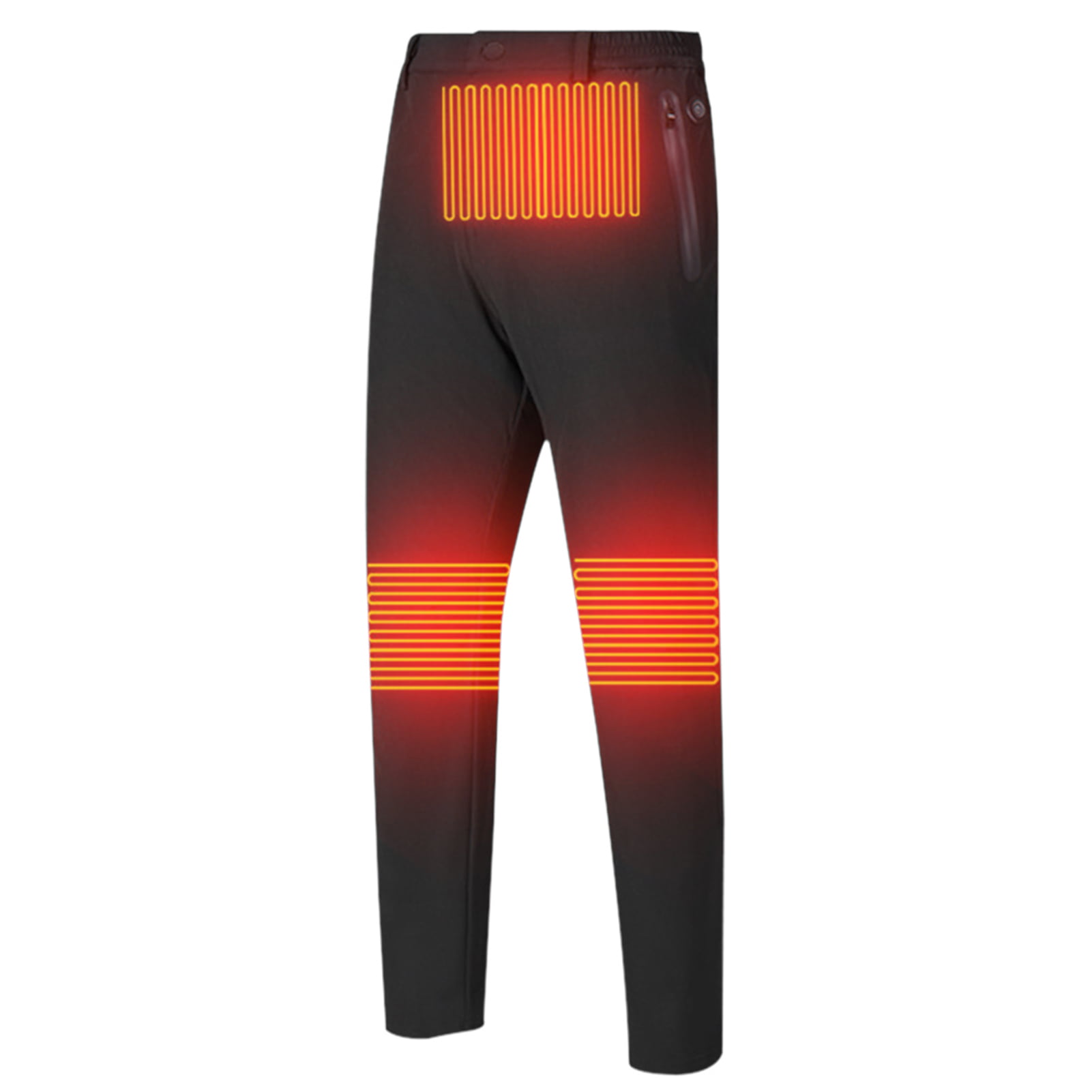 USB Heated Pants Men Electric Heating Trousers Warm Knees Winter Outdoor Cycling 