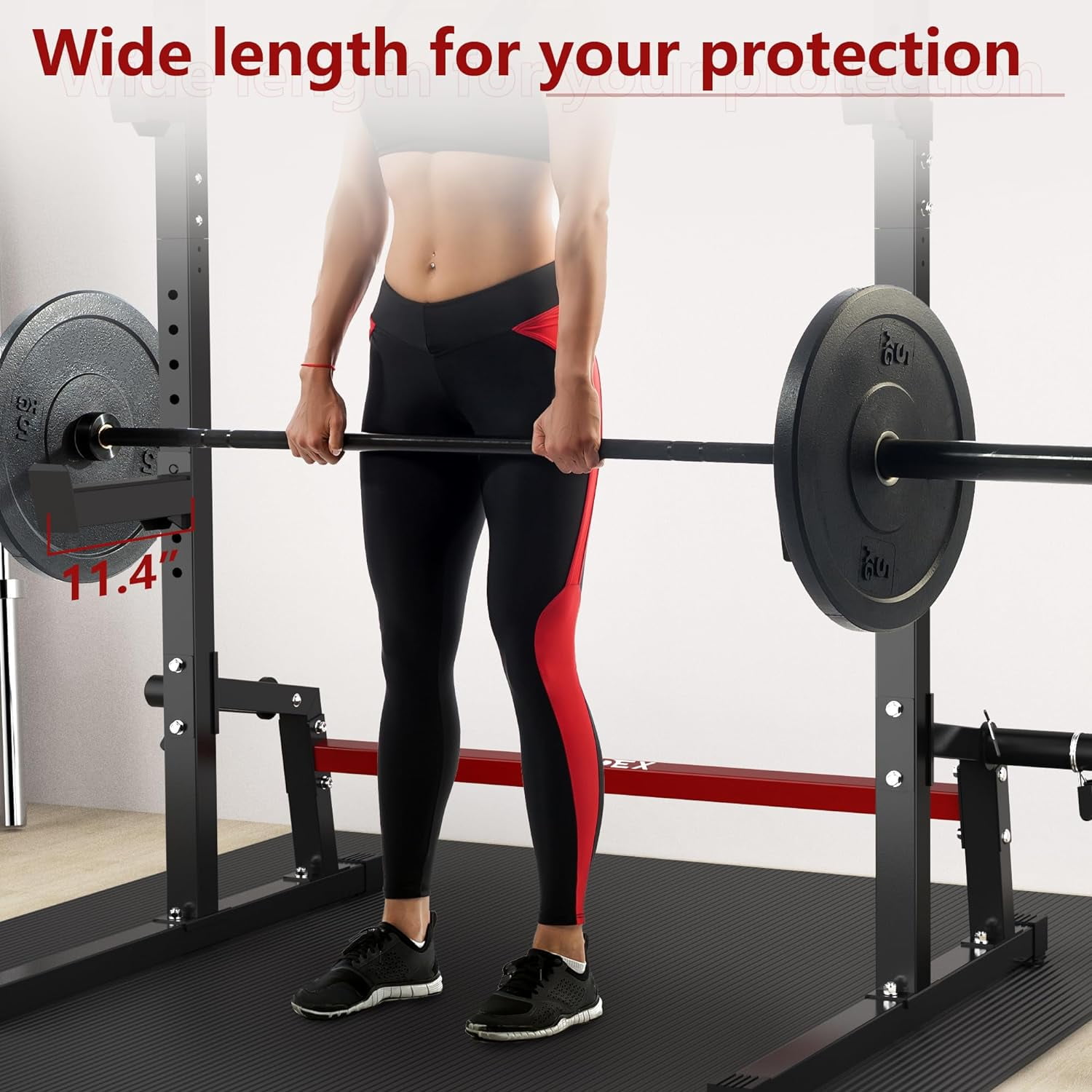 JX FITNESS Squat Rack Machine,Barbell Rack,Folding Weight and Bench Press Rack Stand,Maximum Weight 260Lbs
