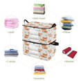 thumbnail image 5 of WOBOGO Cute Fox Clothes Storage 2Pack Foldable Thick Fabric Blanket Organizer Bag with Handle 21.65×13.78×12.4in, 5 of 7