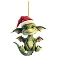 thumbnail image 2 of Nuevo Colgante Navideño Colgante Plano Acrílico Retro Con Dinosaurio Adorno Retro Para Árbol De Navidad Artículos Para Fiestas Navideñas Decoración Para Fiestas En El Patio Decoraciones Navideñ, 2 of 2