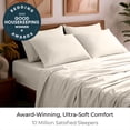 thumbnail image 2 of Mellanni 6 Piece Bed Sheet Set Brushed Microfiber, Extra Deep Pocket, King, Golden Ivory, 2 of 7
