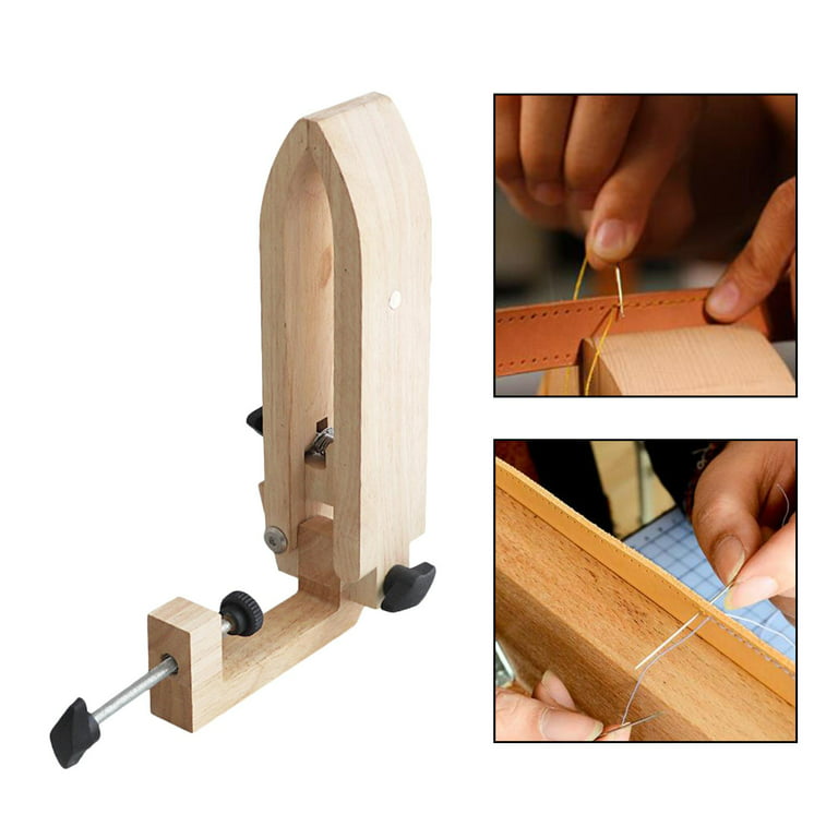 Wood Leather Craft Hand Stitching Leather Craft Lacing Sewing Clamp Stitching  Pony Horse Clamp For Leathercraft Sewing Diy Tool(1pc)
