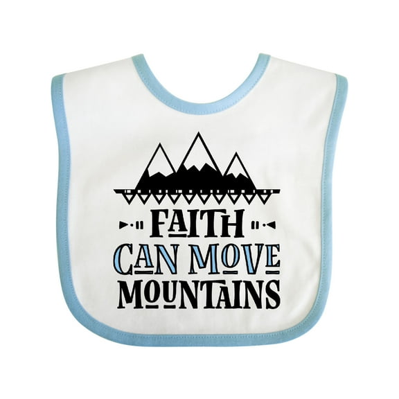 Inktastic Faith Can Move Mountains Girls Baby Bib