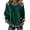 Blackish Green, variant on Women's Waffle Pullover, Denim Patchwork Long Sleeve Top, Waffle Textured Sweatshirt, Loose Fit Casual Shirt, Waffle Knit Look Sweatshirt for Women Purple L