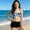 Black-01, variant on Sentuca Girls Tankini Swimsuit Sets with Cover Up Skirt 3 Pieces Hawaiian Beach Bathing Suit for Kids 3-12Y